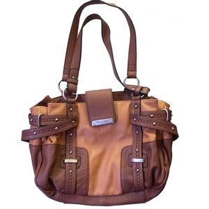 Brown leather purse
